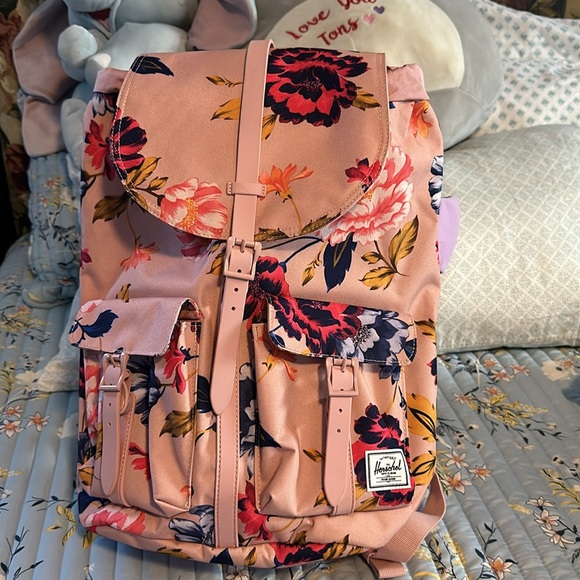 Herschel Supply Company Pink and Blue Floral Backpack - Picture 4 of 10